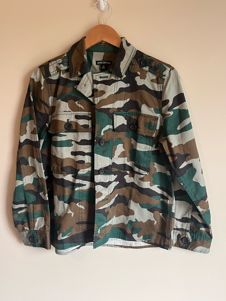 J. Crew Mercantile Women's Camouflage Button Front Utility Shirt Jacket Size S
